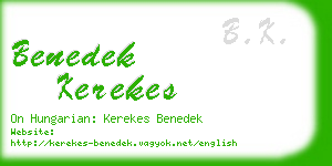 benedek kerekes business card